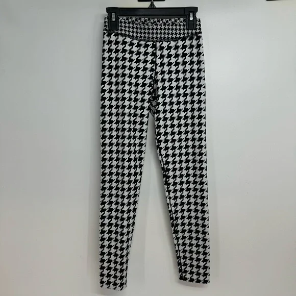 NWT adidas Ivy Park Big Girls Nina Tights Houndstooth Size S black White New - Picture 3 of 16